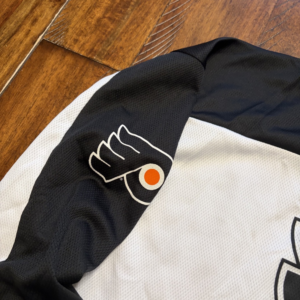 Philadelphia Flyers Jersey Mens XL White NHL Hockey Off The Bench Mesh Pullover - Picture 4 of 9